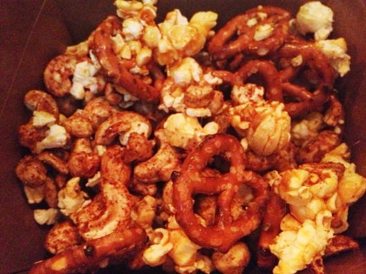I couldn't resist these at Canon - An incredible awesome bar snack: Angostura Bourbon Nuts (cashew, pretzel, caramel corn)